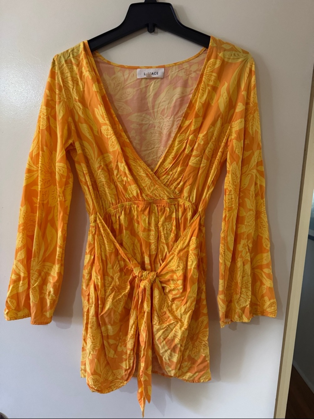 l*space Yellow Orange Floral Mini Dress
